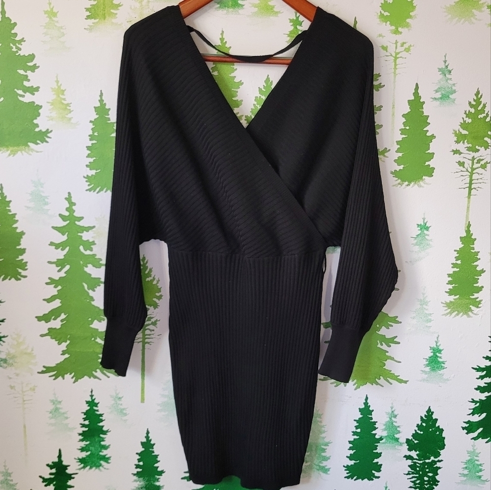 Black Sweater Mini Dress